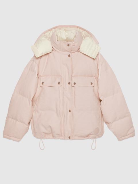 GUCCI GG cotton canvas puffer jacket