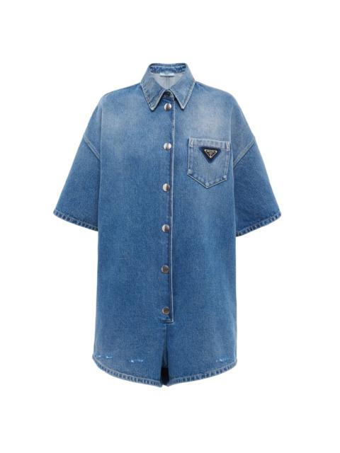 Prada Organic denim playsuit