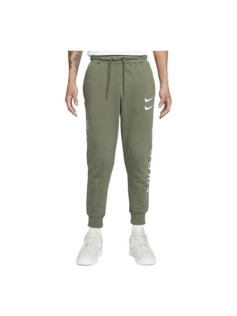 Men's Nike Printing Brand Logo Solid Color Lacing Bundle Feet Casual Sports Pants/Trousers/Joggers A