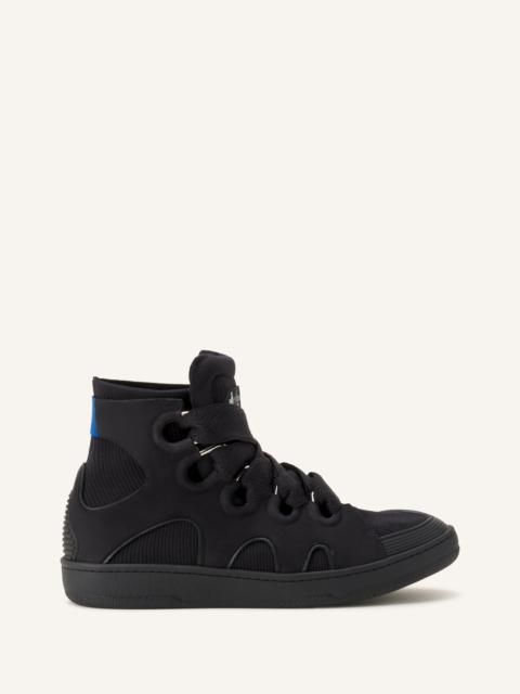 Lanvin HIGH TOP CURB SNEAKERS IN KNIT
