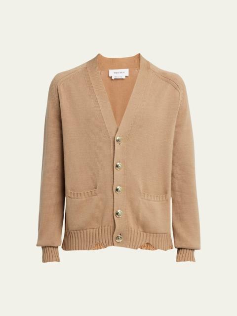 Alexander McQueen Men's Distressed Skull Cardigan