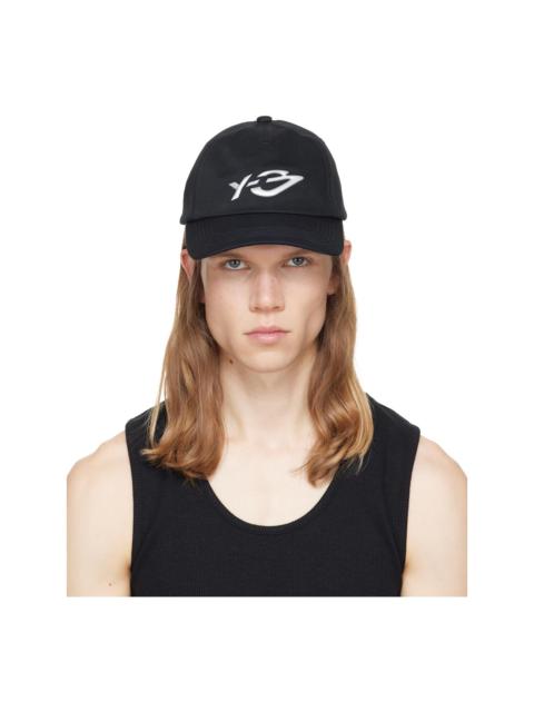 Y-3 Black Graphic Logo Cap