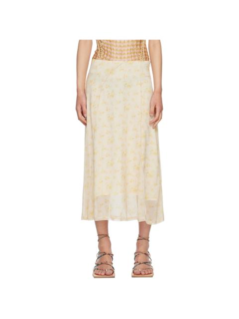 Yellow Ivy Midi Skirt