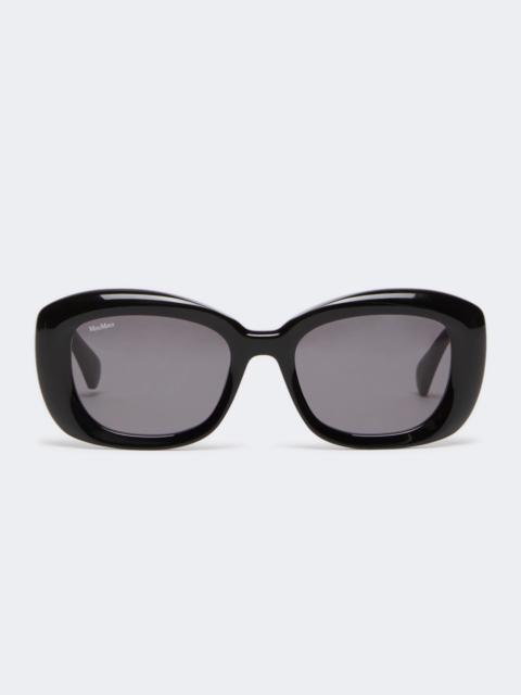 Max Mara Oversized oval sunglasses - BLACK
