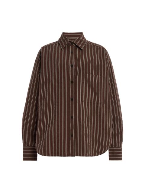 CLOSED Cotton Seersucker Shirt brown