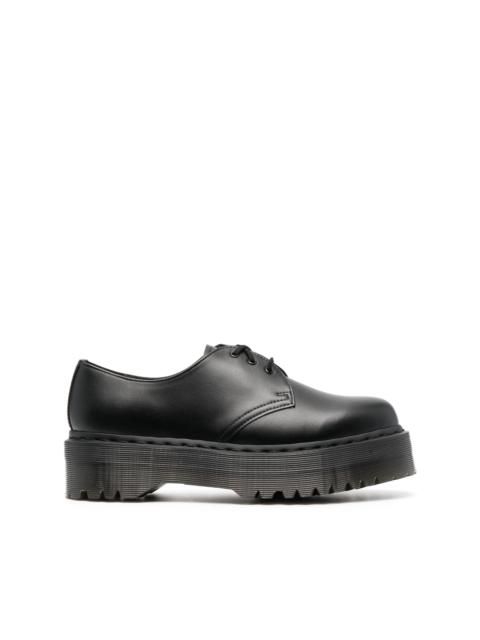 faux-leather derby shoes