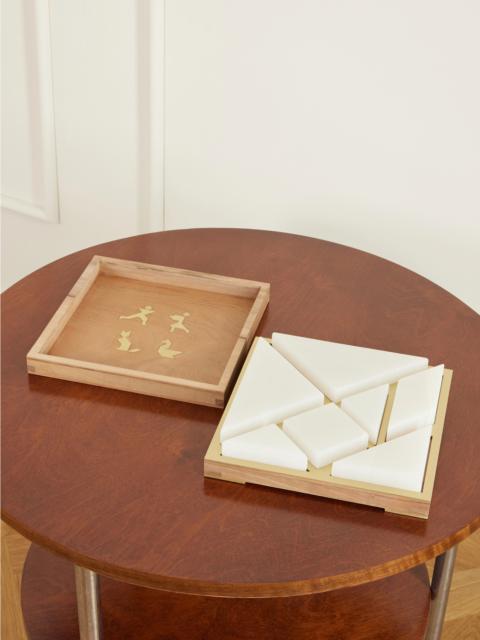 Brunello Cucinelli Wood And Onyx Tangram Set