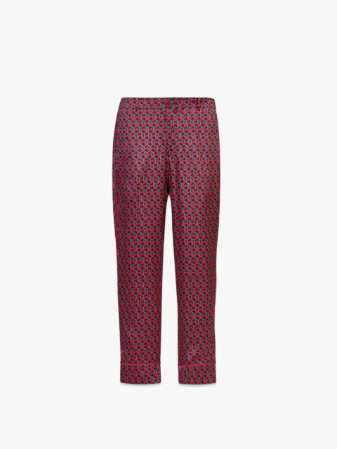 MCM Unisex Cubic Monogram Silk Satin Pajama Pants