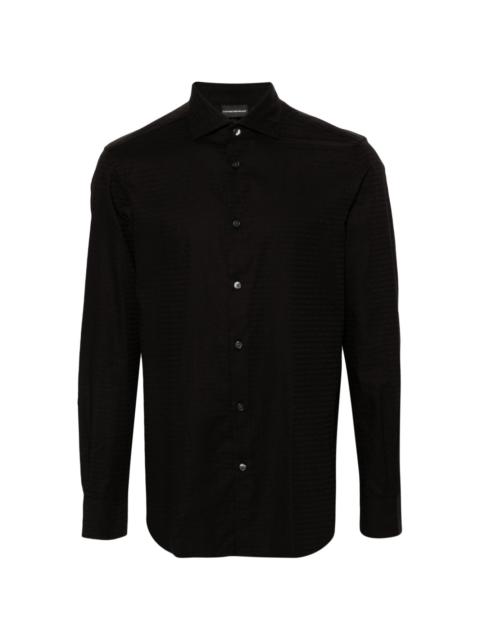 logo-jacquard shirt