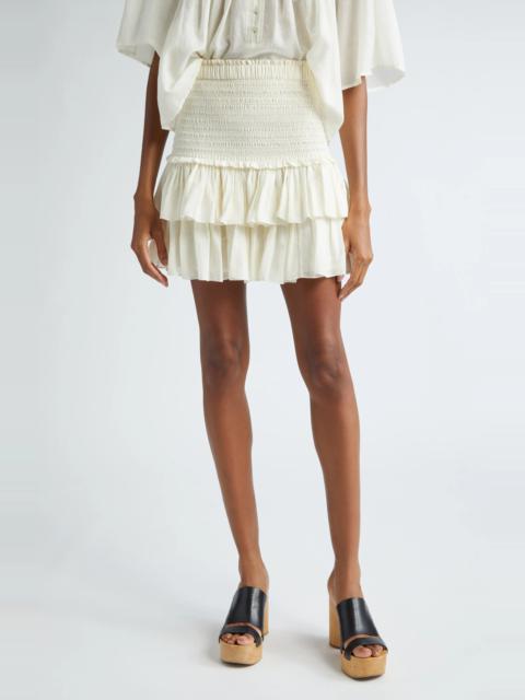 Isabel Marant Étoile Naomi Tiered Cotton Blend Miniskirt