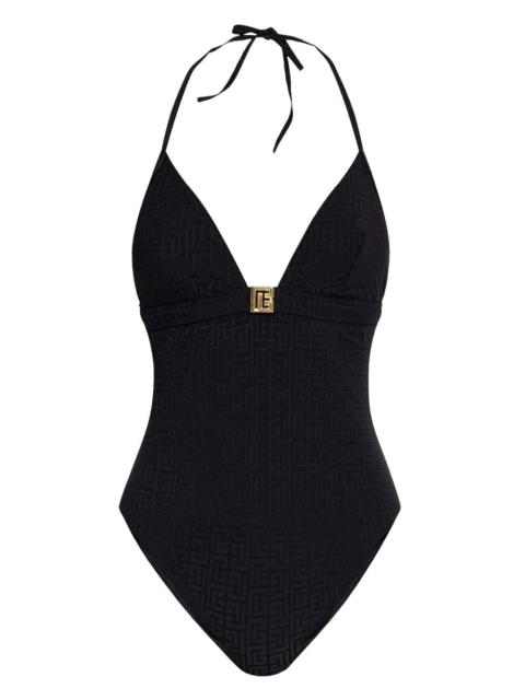 Balmain monogram-pattern swimswui
