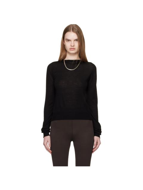 Rick Owens Black Temple Biker Level Sweater