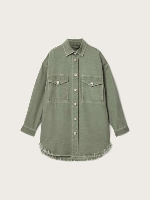 ALLSAINTS HETTIE OVERSIZED LONG SLEEVE SHACKET DRESS