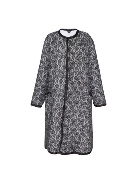 Comme Des Garçons Longline Lace Overlay Coat