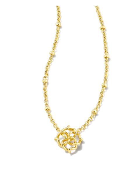 KENDRA SCOTT Kelly Short Pendant Necklace in Gold