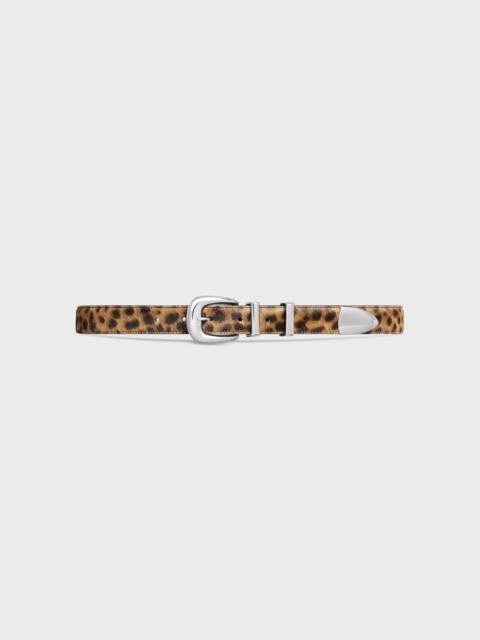 CELINE MEDIUM WESTERN BELT in PONY CALFSKIN WITH LEOPARD PRINT