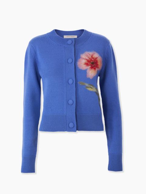 Floral-Embroidered Cardigan