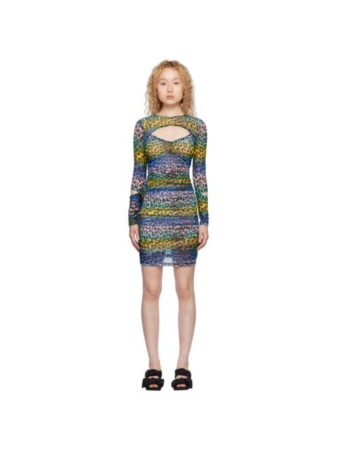GANNI Multicolor Leopard Minidress