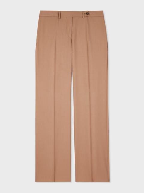Women's 'A Suit To Travel In' - Taupe Wool Bootcut Trousers