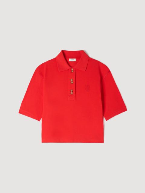 Sandro FANCY BUTTON POLO SHIRT