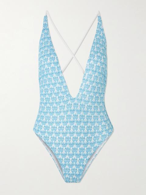 Missoni Mare Metallic Crochet-knit Swimsuit