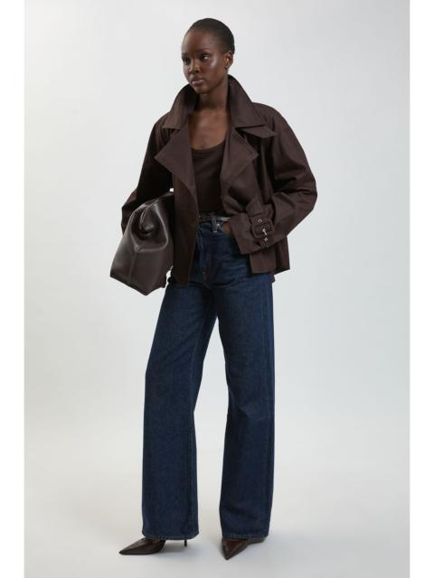 KAREN MILLEN Funnel Neck Short Trench Coat
