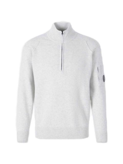 C.P. Company lambswool Lens half zip sweater