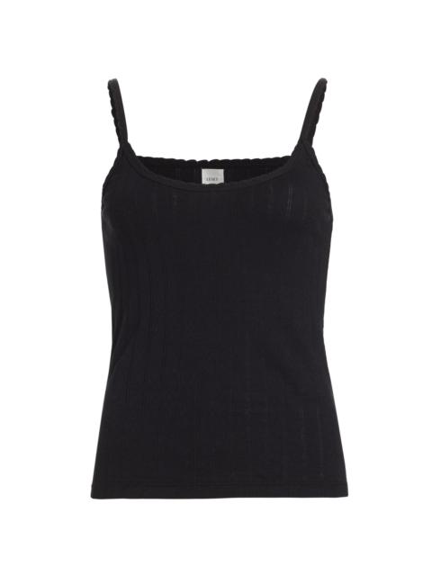 LESET Women's Pointelle-Knit Classic Tank - Black