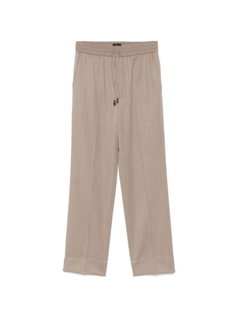 mélange-effect trousers