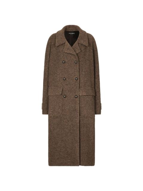 notched-lapels button-down coat