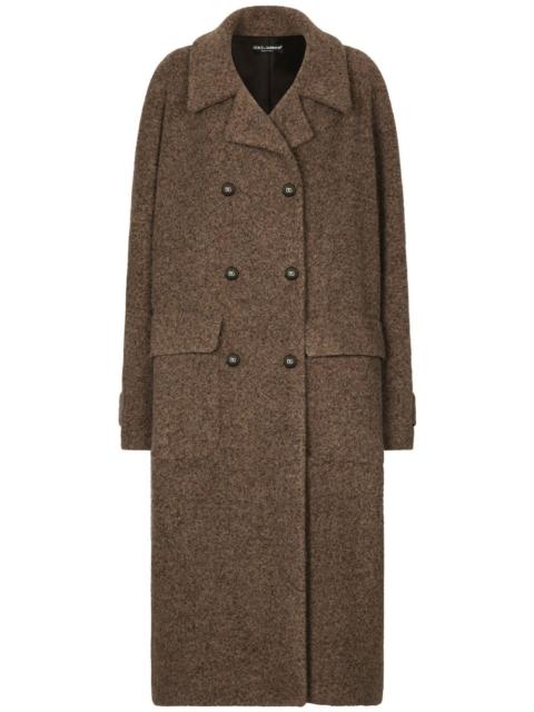 notched-lapels button-down coat