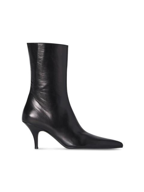 The Row Sling Leather Ankle Boots black