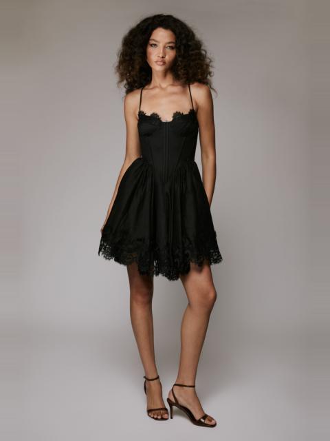BARDOT Ashta Lace Detail Mini Dress In Black