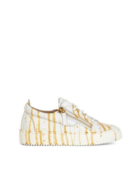 Giuseppe Zanotti paint-splatter leather sneakers