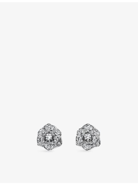Piaget Piaget Rose 18ct White-Gold And 0.45ct Diamond Stud Earrings