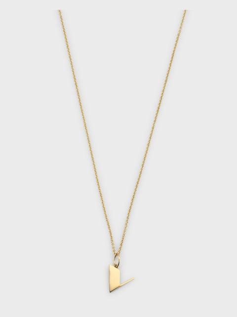 SYDNEY EVAN 14K Pure Block Initial Necklace