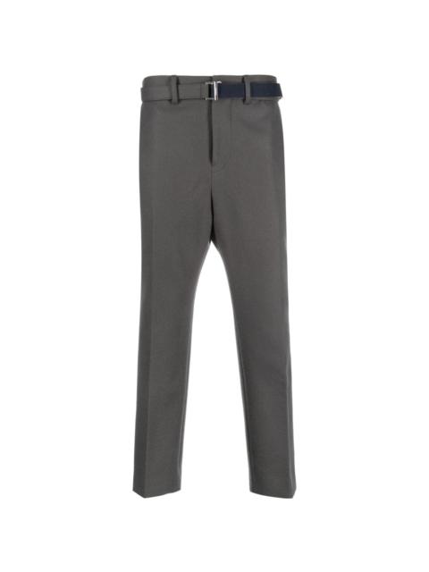 wool tailored cropped trousers