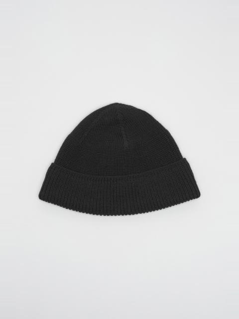 Our Legacy Knit Hat Black Rustic Merino