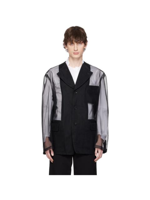 BLACK COMME des GARÇONS Black Sheer Blazer