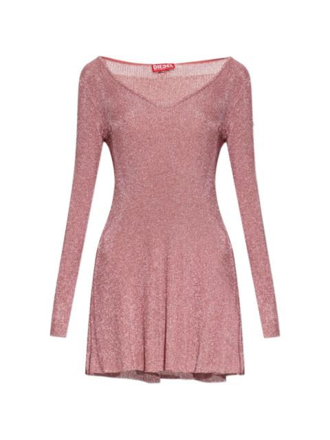 Diesel M-Dalila V-neck long-sleeved mini dress