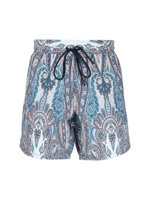 paisley-print swim shorts