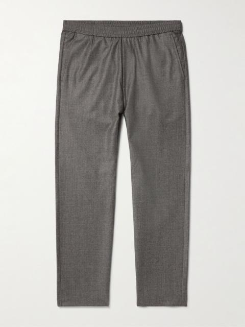 BARENA Straight-Leg Virgin Wool Drawstring Trousers Brown