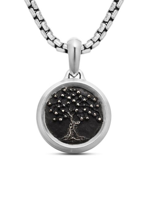 DAVID YURMAN Men's Tree of Life Amulet in Sterling Silver with Bronze, 22.8mm - Silver