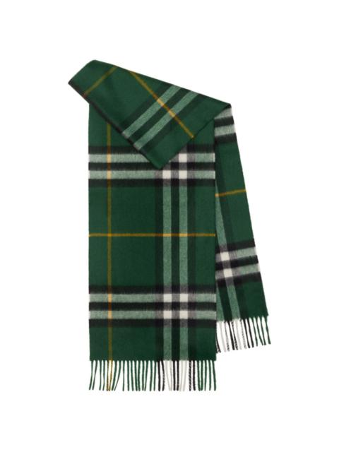 check cashmere scarf