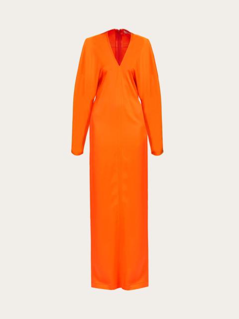 ワンピース FERRAGAMO SS24 Kimono long sleeve dress (770483 MANDARIN) FERRAGAMO FERRAGAMO KIMONO LONG SLEEVE DRESS | baltini