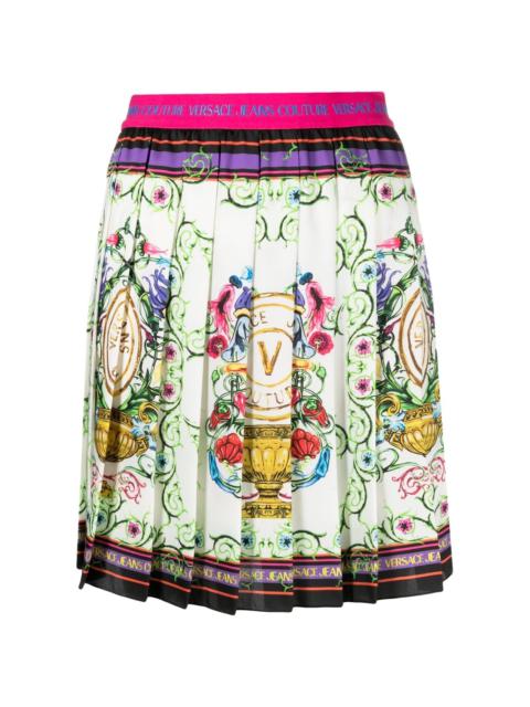 VERSACE JEANS COUTURE V-Emblem Garden miniskirt