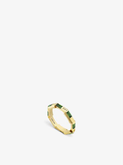 GUCCI Gucci Link to Love 18ct yellow-gold and 0.9ct tourmaline ring