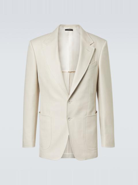 Shelton wool, silk, and linen blazer