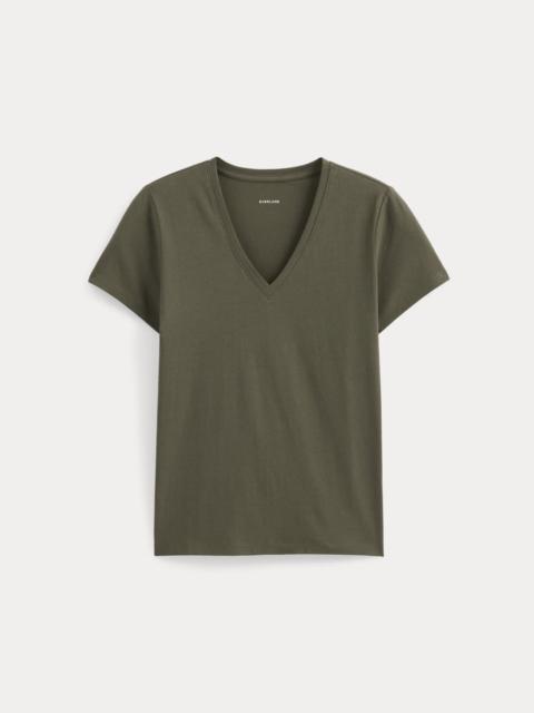 EVERLANE THE SLIM V-NECK TEE IN ESSENTIAL COTTON