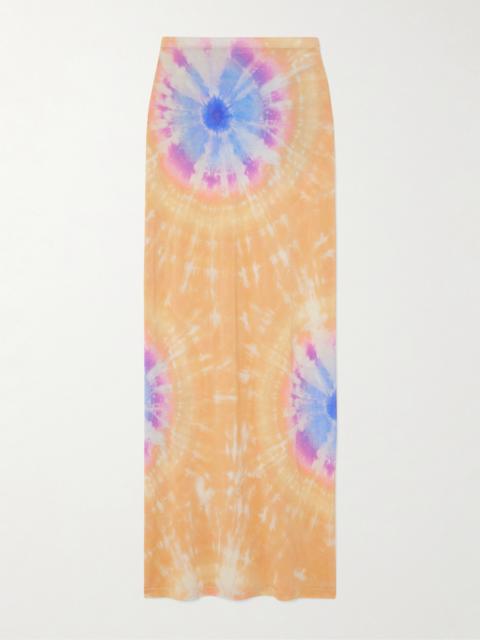 rabanne Second Skin Tie-dyed Stretch-jersey Maxi Skirt